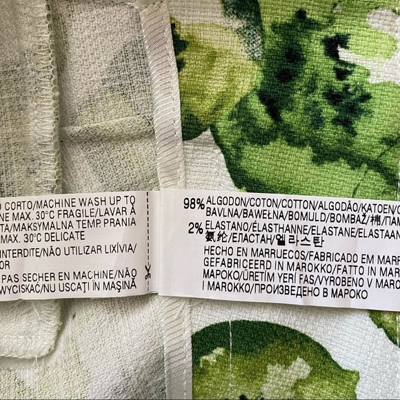 Zara Kiwi Fruit Cropped Pants Medium - Picture 8 of 9